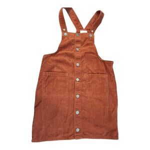 Children's Place Corduroy dress sleeveless skirtall fall rust orange sz 16